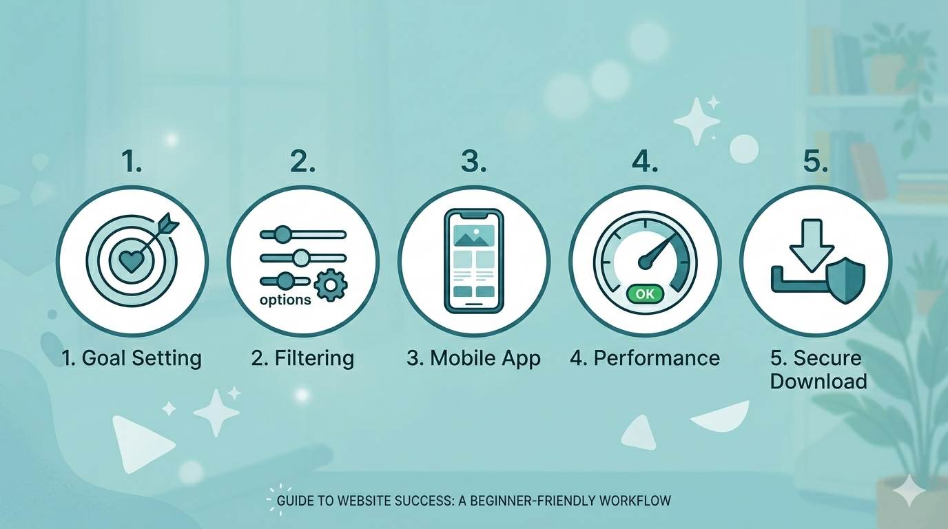 5 steps to find free Blogger templates: know niche, search with filters, preview mobile, check speed, download safely