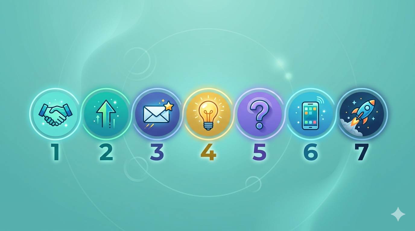 7‑day email marketing starter plan: sign up, import list, write welcome email, write tip email, write question email, test, send