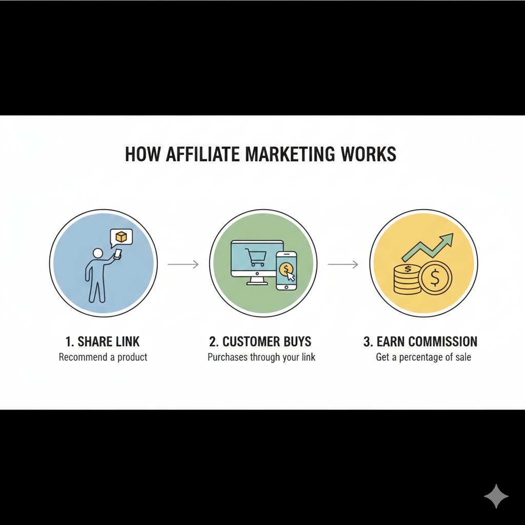 Affiliate marketing explained step by step for beginners