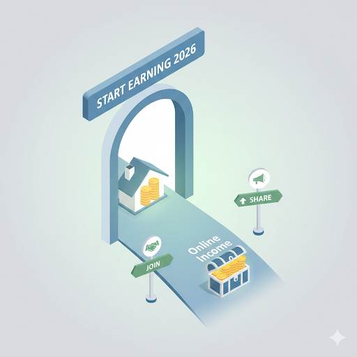 showing affiliate programs for beginners as an easy, open gateway to start earning online in 2026, with a smooth path to income