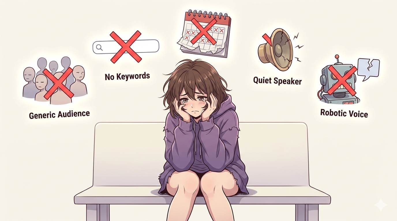 Anime style common blogging strategy mistakes to avoid