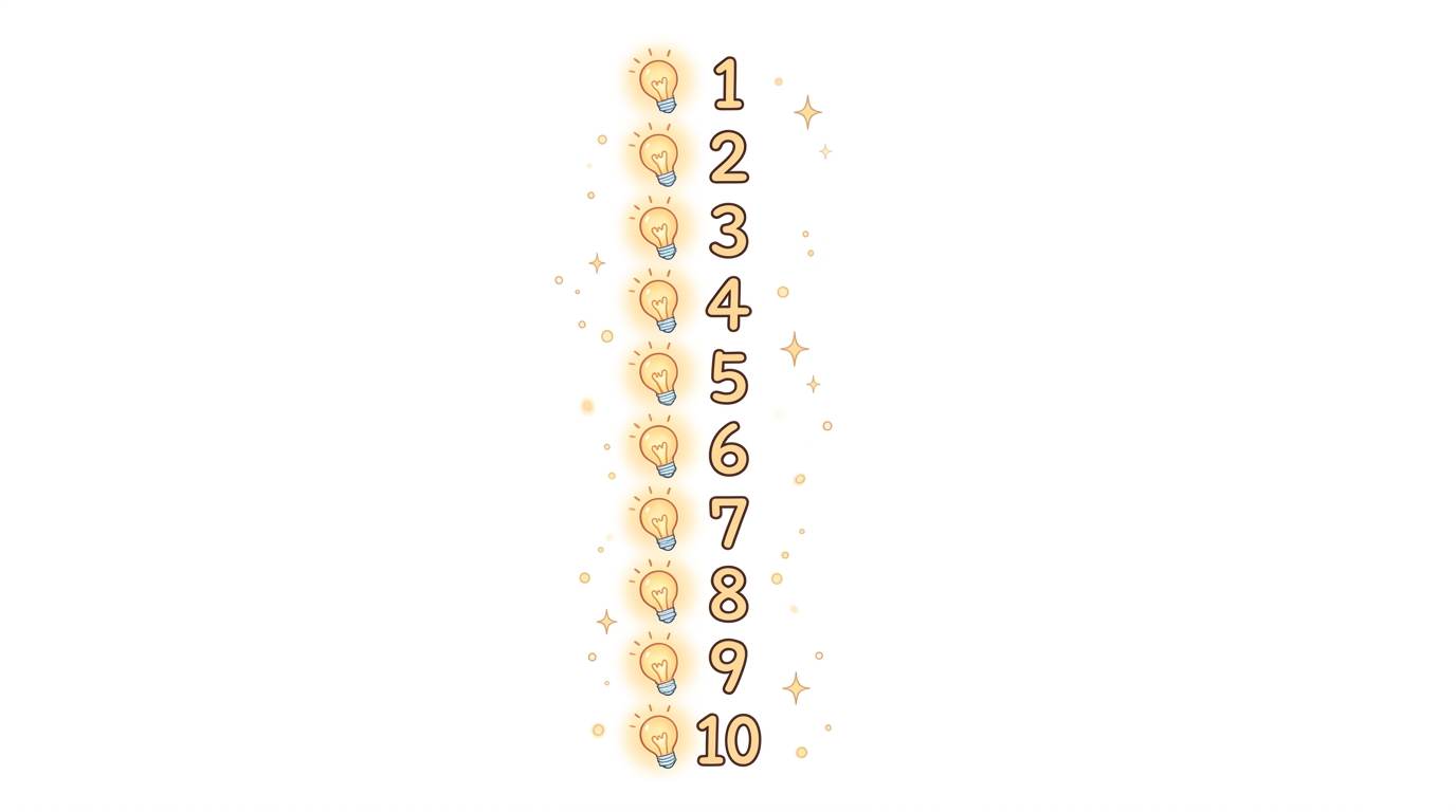 Anime style numbered list 1-10 – 10 user engagement strategies cheat sheet
