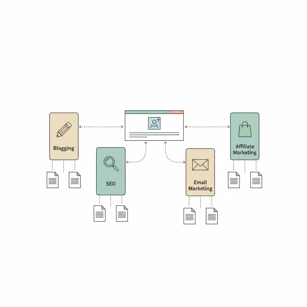 Content pillars structure for organizing blog topics