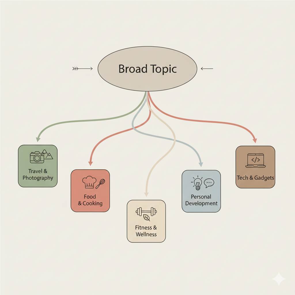 blog niche explained with simple illustration