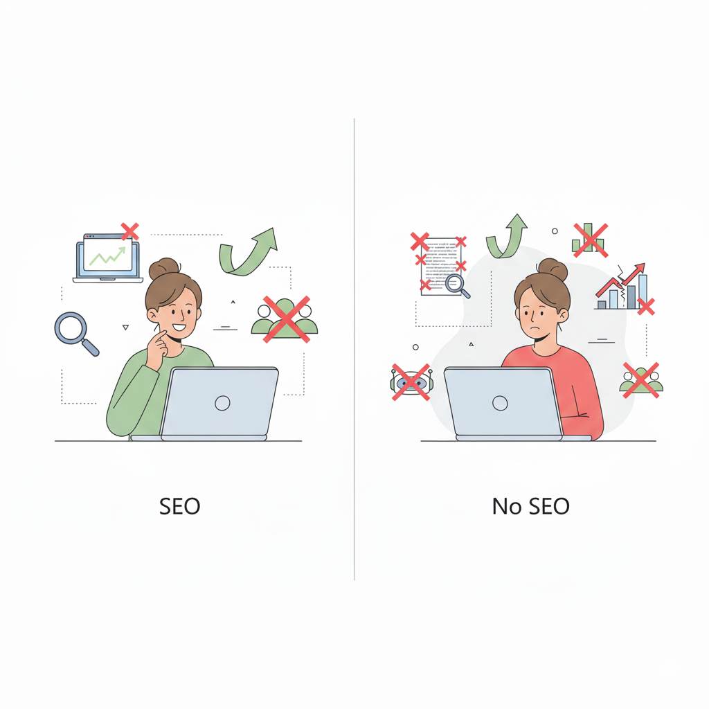 Difference between blogging with SEO and without SEO