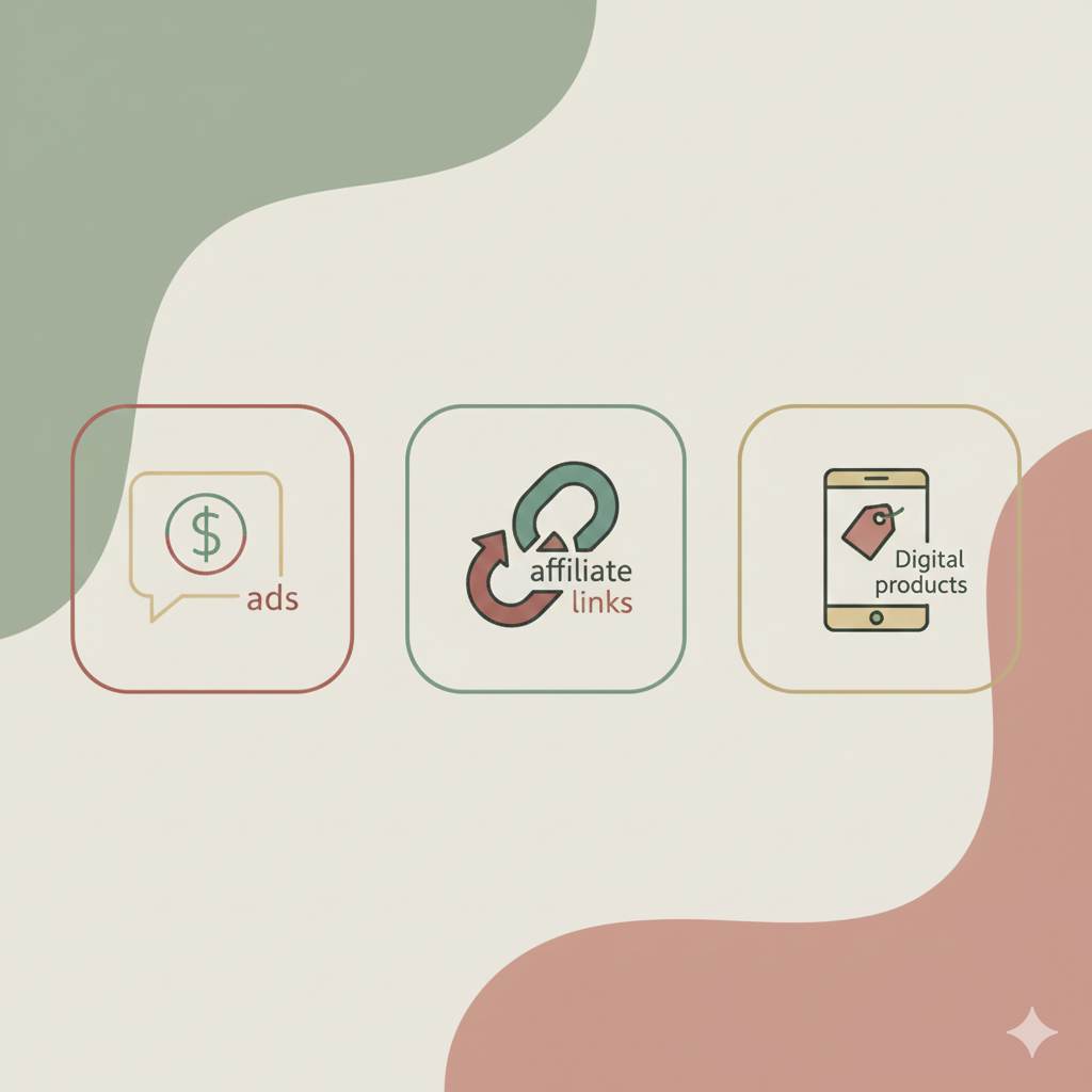 Common ways bloggers earn money including ads and affiliate marketing