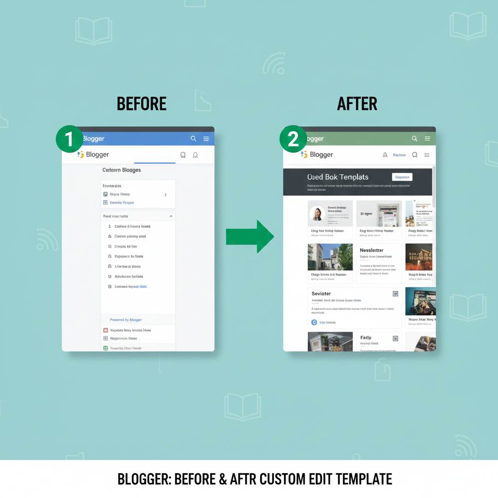 Example of a Blogger template design and layout