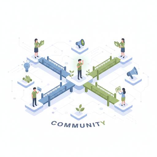 explaining why every new blogger needs a blogging community, showing isolated bloggers connecting to form a supportive network that fosters growth and confidence