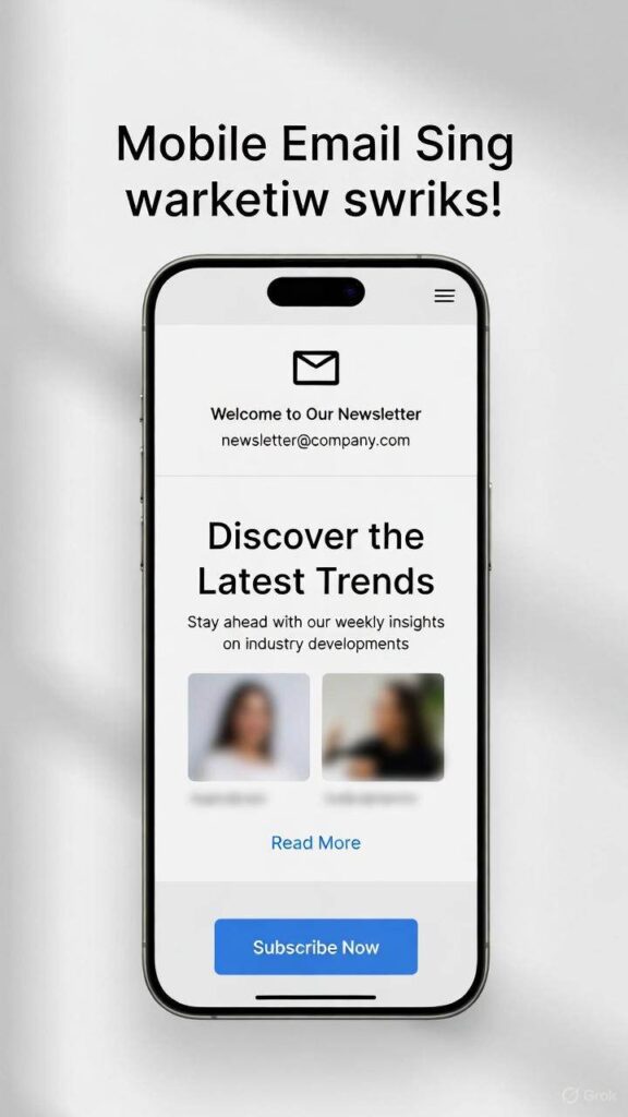 Mobile friendly email layout example showing a clean and readable email on a smartphone