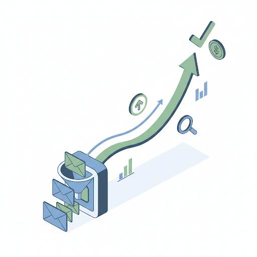 Email marketing ROI and growth analytics illustration