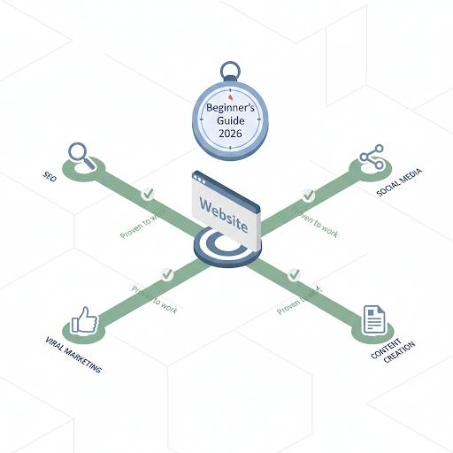 proven free traffic strategies, like SEO and social media, as clear pathways leading to a website