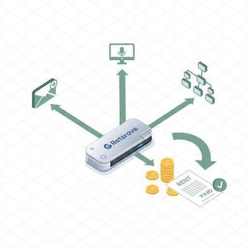 showing how the GetResponse Affiliate Program can generate stable income, depicting the tool's features converting directly into rent payment