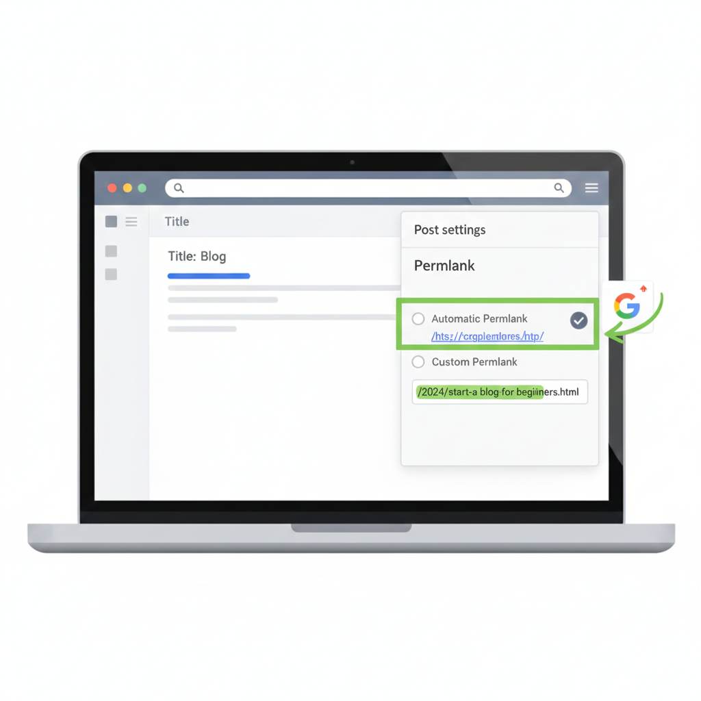 How to set a custom permalink in Blogger post editor step by step