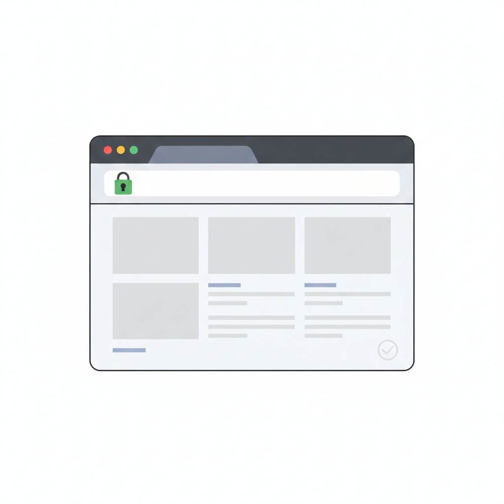 HTTPS on Blogger showing secure blog with padlock icon