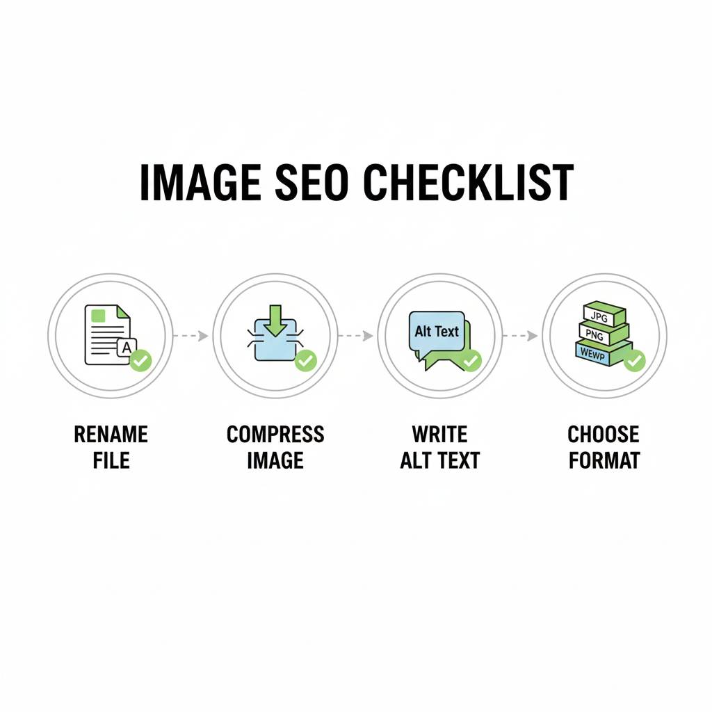 Step-by-step image SEO optimization for blog posts