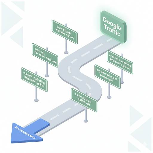 explaining long tail keywords as an easy pathway for beginners to gain targeted Google traffic,