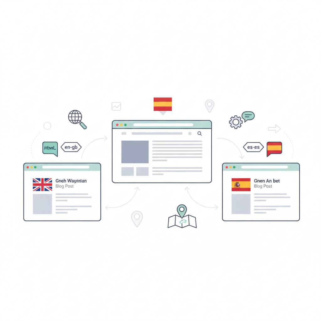 Multilingual SEO example showing hreflang tags and localized content