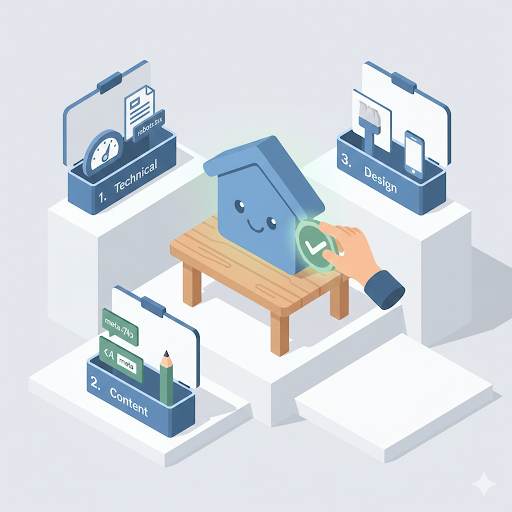 guide to optimizing your Blogger blog, showing three toolkits for technical, content, and design improvements