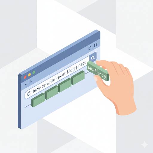 showing how to set the perfect permalink in Blogger by constructing a clean and clear URL