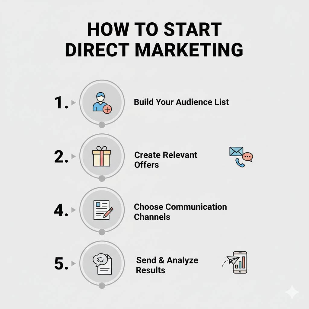 steps to start direct marketing for beginners
