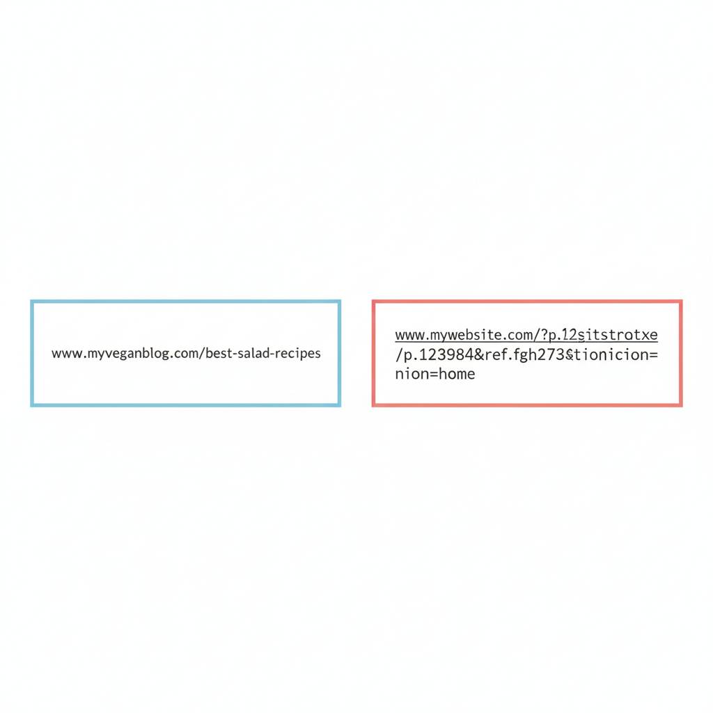 Example of good vs bad URL structure for SEO