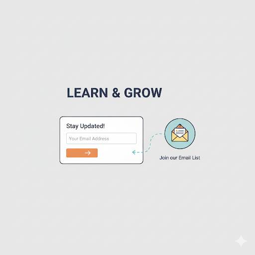 What a sign up form looks like on a blog